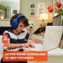 JBL JR 460NC - Auriculares inalámbricos con cancelación de ruido para niños, color blanco