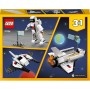 LEGO Creator 3 en 1 Lanzadera Espacial, Figura de Astronauta o Nave de Juguete, Set de Construcción para Niños y Niñas de 6 Años