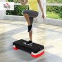 HOMCOM Step para Fitness Stepper Aeróbic Step de Aeróbic Antideslizante con Altura Regulable 2 Niveles de 10/15 cm Carga 150 kg