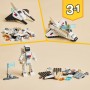 LEGO Creator 3 en 1 Lanzadera Espacial, Figura de Astronauta o Nave de Juguete, Set de Construcción para Niños y Niñas de 6 Años