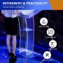 Podio de acrílico Transparente con Estante de Almacenamiento, púlpitos para Iglesias, conferencias, discursos, Bodas, aulas,
