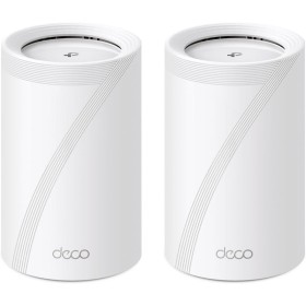 TP-Link Deco BE65(2-Pack) Wi-Fi 7 Mesh WLAN Set (Paquete de 3), Tribanda 5760 Mbit/s (6 GHz) + 2880 Mbit/s (5 GHz) + 574 Mbit/s
