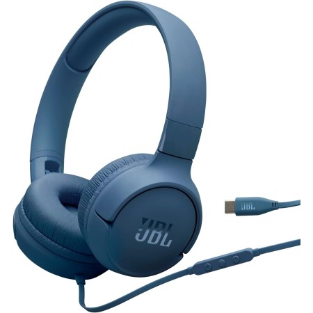 JBL Tune 520 C Auriculares con Cable, Ajuste cómodo, micrófono, Sonido Pure Bass, preajustes de ecualización, conectividad
