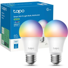 Tapo L530E – Bombilla LED inteligente Wi-Fi, multicolor, regulable, casquillo E27, 8.3W, 806 lúmenes, compatible con Alexa y