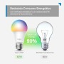 Tapo L530E – Bombilla LED inteligente Wi-Fi, multicolor, regulable, casquillo E27, 8.3W, 806 lúmenes, compatible con Alexa y