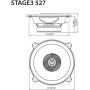 JBL Juego de altavoces para coche Stage3 527 de 2 vías por Harman Kardon, cajas de altavoces para coche de 200 vatios, 13 cm