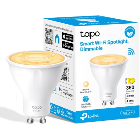 TP-Link Tapo L530E - Bombilla LED inteligente Wi-Fi, multicolor, regulable, E27, 8.7 W 806 lm, compatible con Alexa y Google