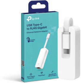 TP-Link UE300C - Adaptador USB-C a Ethernet, Puerto Gigabit 10/100/1000Mpbs, USB 3.0, Plug & Play, Ultra Compacto, Compatible