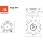 JBL Altavoz Club 44F Gen 3 - Altavoces Coche 10 cm de Harman Kardon para una Actualización Superior de Parlantes - 105W Máx,