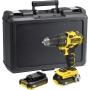 STANLEY FATMAX Taladro Percutor Sin Cable V20 (18V), Motor Sin Escobillas, 80Nm, 2 Baterías 2Ah, Cargador, Maletín, Portabrocas
