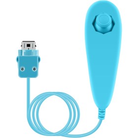 OSTENT Mando Nunchuck con Cable Basado en el Movimiento para Nintendo Wii Console Videojuegos Color Azul