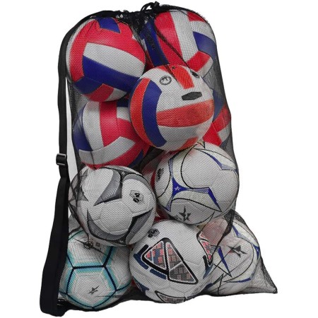 Diompirux Grande Bolsa de Pelota de Malla con Cordón y Correa Hombro, Nailon Bolsa de Fútbol de Malla Impermeable, para 10-12