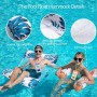 Weeupolfun Hamaca de Agua Inflable, 2 Pcs Hamaca Flotante para Adultos Juguetes de Playa, Flotador de Piscina con Estampado de