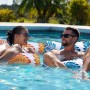 Weeupolfun Hamaca de Agua Inflable, 2 Pcs Hamaca Flotante para Adultos Juguetes de Playa, Flotador de Piscina con Estampado de