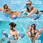 Weeupolfun Hamaca de Agua Inflable, 2 Pcs Hamaca Flotante para Adultos Juguetes de Playa, Flotador de Piscina con Estampado de