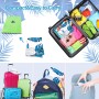 Weeupolfun Hamaca de Agua Inflable, 2 Pcs Hamaca Flotante para Adultos Juguetes de Playa, Flotador de Piscina con Estampado de