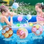 MOYKSRR Globos de Agua Reutilizables, 30 Piezas Globos de Agua Reutilizables Silicona, Bombas de Agua, Globos de Agua colores