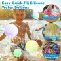 MOYKSRR Globos de Agua Reutilizables, 30 Piezas Globos de Agua Reutilizables Silicona, Bombas de Agua, Globos de Agua colores
