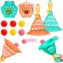 Captura Bolas Raqueta Set, Juego de Bola y Lanzamiento Playa Agua Jardin Exterior Interior Piscina Terraza, 4 Palas y 4 Bolas