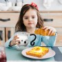 Qinhai Gato Tazas de Café de Cristal,Vasos de Doble Pared con Asa,Tazas de Té de Vidrio Borosilicato, Regalos para Cumpleaños