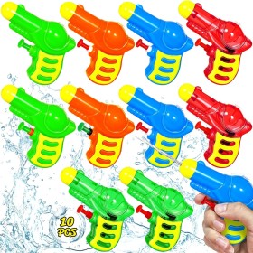 SaiXuan Pistolas de Agua 10pcs – Mini Pistolas de Agua Coloridas para Niños a Partir de 3 Años – Juguete Veraniego para Juegos
