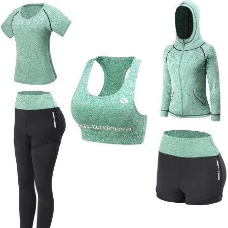 JULY'S SONG - Conjunto de yoga con 5 prendas, para correr, gimnasio, fitness