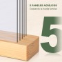 TOGOU2S Kit de Huellas de Manos Familiares, Marco transparente para 5 huellas de mano, Marco de recuerdo, Decoración del hogar,