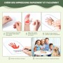 TOGOU2S Kit de Huellas de Manos Familiares, Marco transparente para 5 huellas de mano, Marco de recuerdo, Decoración del hogar,
