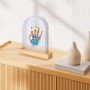 TOGOU2S Kit de Huellas de Manos Familiares, Marco transparente para 5 huellas de mano, Marco de recuerdo, Decoración del hogar,