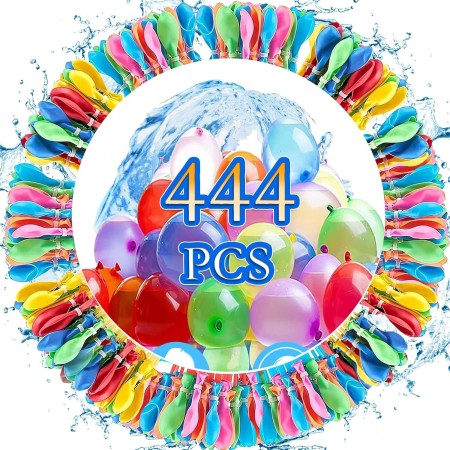 Funnity 444 Globos de Agua, Globos de Agua Llenado Rapido, Viene con 4 Conectores de Grifo, Perfecto para Juegos de Agua de
