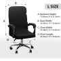 Dioxide Funda para Silla de Oficina, Fundas Silla Oficina Desmontable Elástica Cremallera Lavable Universal para Sillas de