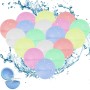 Kezidhp 18 Piezas Globos de Agua Reutilizables, Bolas de Agua Recargables de Llenado Rápido, Autosellantes, para Niños y