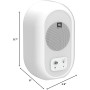 JBL 104-BT Professional 1 Series con Bluetooth, Monitores de referencia de escritorio compactos, blanco, vendidos como pares,