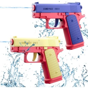 Pistola de Agua 2 Piezas Pistolas Agua Niños Alcance 10 Metros para Piscinas, Playas y Jardines Verano al Aire Libre Juegos de