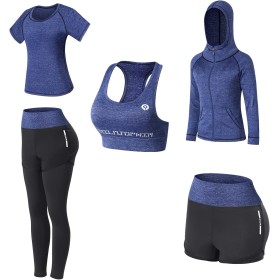 JULY'S SONG - Conjunto de yoga con 5 prendas, para correr, gimnasio, fitness