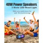 Tronsmart Bang SE Altavoz Bluetooth 40W, Altavoces Portátil Potente, Luces Led, Waterproof IPX6, 24H de Reproducción, Sonido