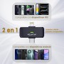 YEJATA Micrófono inalámbrico 2 en 1 para iPhone y Android, Mini micrófono con reducción de Ruido, Estuche de Carga de 40 Horas,