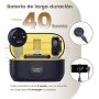 YEJATA Micrófono inalámbrico 2 en 1 para iPhone y Android, Mini micrófono con reducción de Ruido, Estuche de Carga de 40 Horas,