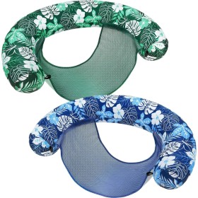 WERNNSAI 2 hamacas hinchables de agua, colchón de aire, silla de piscina con anillo de hebilla, flotador para adultos, verano,