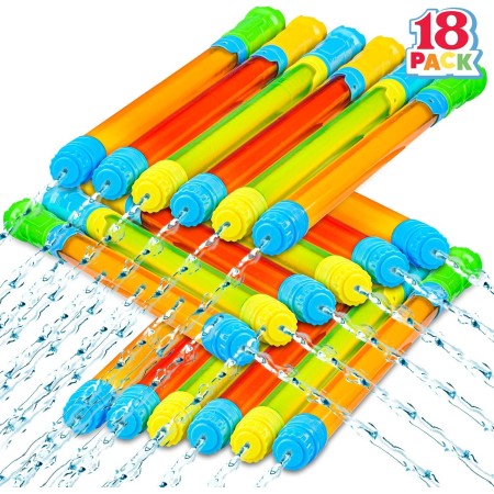 JOYIN Paquete de 18 pistolas de chorro de agua de 16.5 pulgadas, piscina al aire libre de verano a granel, patio trasero, juego