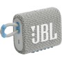 JBL Go 3 Eco, Altavoz inalámbrico Bluetooth, resistente al agua y con 5 horas de batería, en blanco