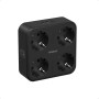 TESSAN Ladron Enchufes Plano con USB C, Enchufe Multiple 4 Schuko con 3 USB, Cargador Multiple 4000W, 7 en 1 Ladron con