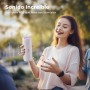RIENOK Altavoz Bluetooth 5.3 Altavoz Inalámbrico Portátil Impermeable IPX7, Bass, Sonido Estéreo, Apoya Micro SD AUX