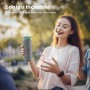 RIENOK Altavoz Bluetooth 5.3 Altavoz Inalámbrico Portátil Impermeable IPX7, Bass, Sonido Estéreo, Apoya Micro SD AUX