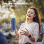 RIENOK Altavoz Bluetooth 5.3 Altavoz Inalámbrico Portátil Impermeable IPX7, Bass, Sonido Estéreo, Apoya Micro SD AUX