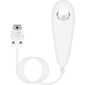 OSTENT Mando Nunchuck con Cable Basado en el Movimiento para Nintendo Wii Console Videojuegos Color Blanco