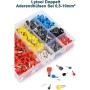 Asyduey Kit de Férulas de Alambre Doble de 750 Piezas, Férulas de Terminal de Cable, Conector de Engarzado, Férulas Gemelas, Kit