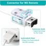 OSTENT Mando Nunchuck con Cable Basado en el Movimiento para Nintendo Wii Console Videojuegos Color Blanco