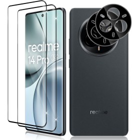 Vanrain Protector de Pantalla para Realme 14 Pro 5G, 2+2 Piezas 3D Curvo Cristal Vidrio Templado y Protector de Lente de Cámara,