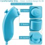 OSTENT Mando Nunchuck con Cable Basado en el Movimiento para Nintendo Wii Console Videojuegos Color Blanco